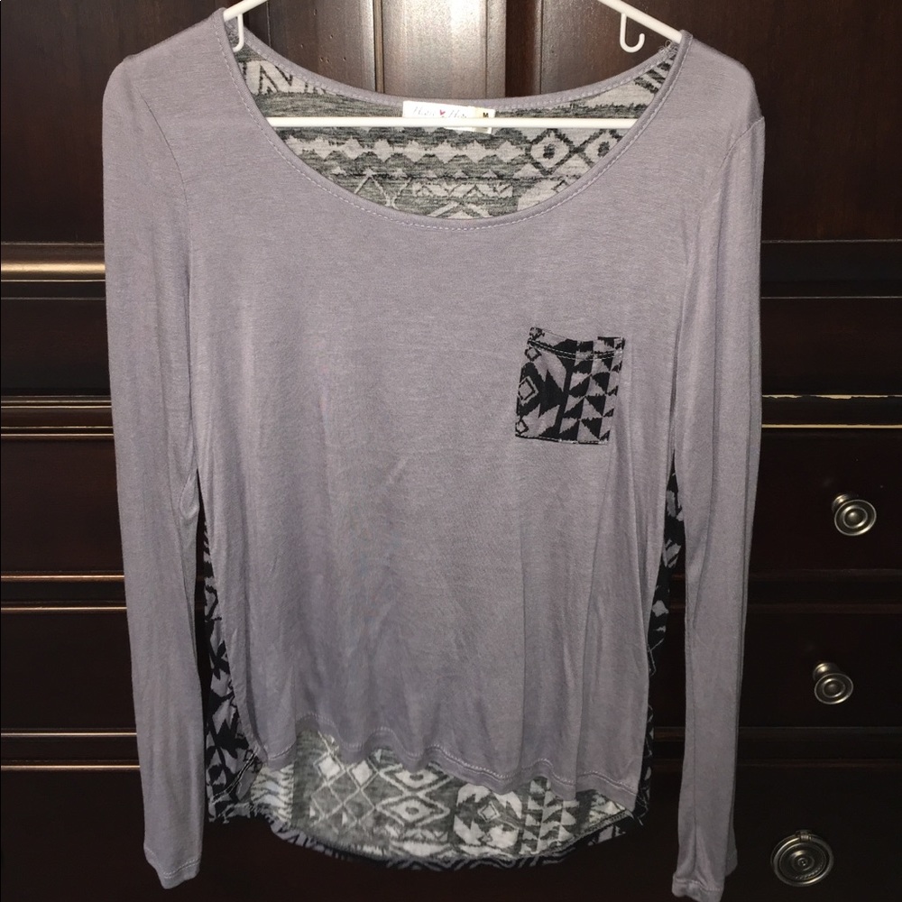 Forever 21 purple Aztec shirt